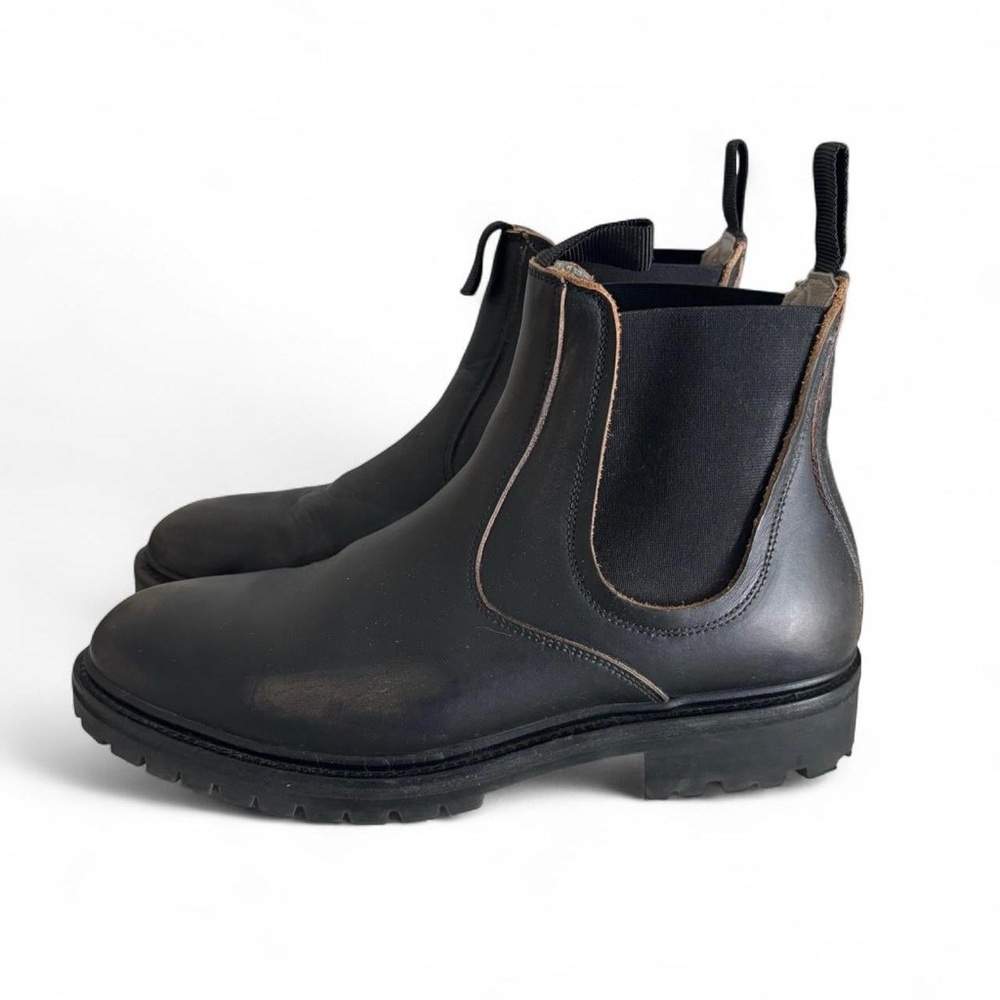All Saints Black Chelsea Boots Sleek Leather Finish